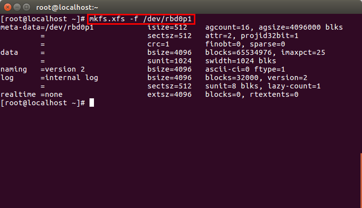 생성한 파티션 포맷
